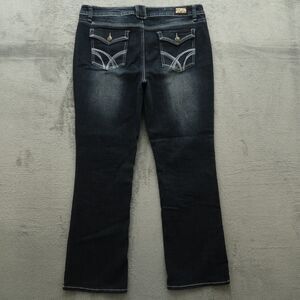 Earl Jeans Women's Size 14 Blue Mid-Rise Bootcut Flap Pockets Denim 31" Inseam